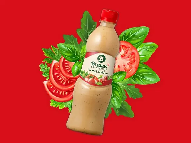 Brunos Salatsauce Tomate & Basilikum